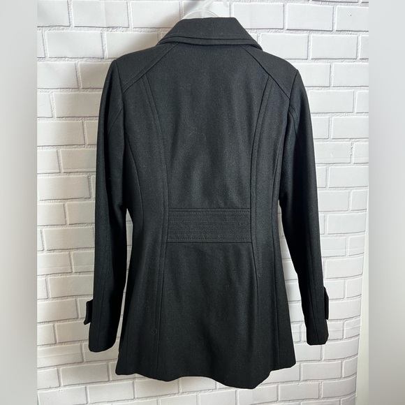 LONDON FOG Women's Classic Single Breasted Wool Coat/black size M - Picture 8 of 9